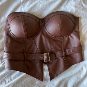 Leather corset